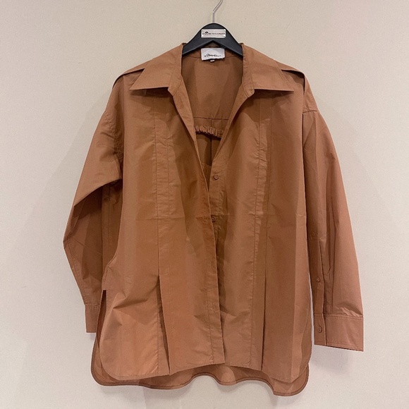 3.1 PHILLIP LIM Bra-Detail Oversized Poplin Shirt US4 - Picture 7 of 13